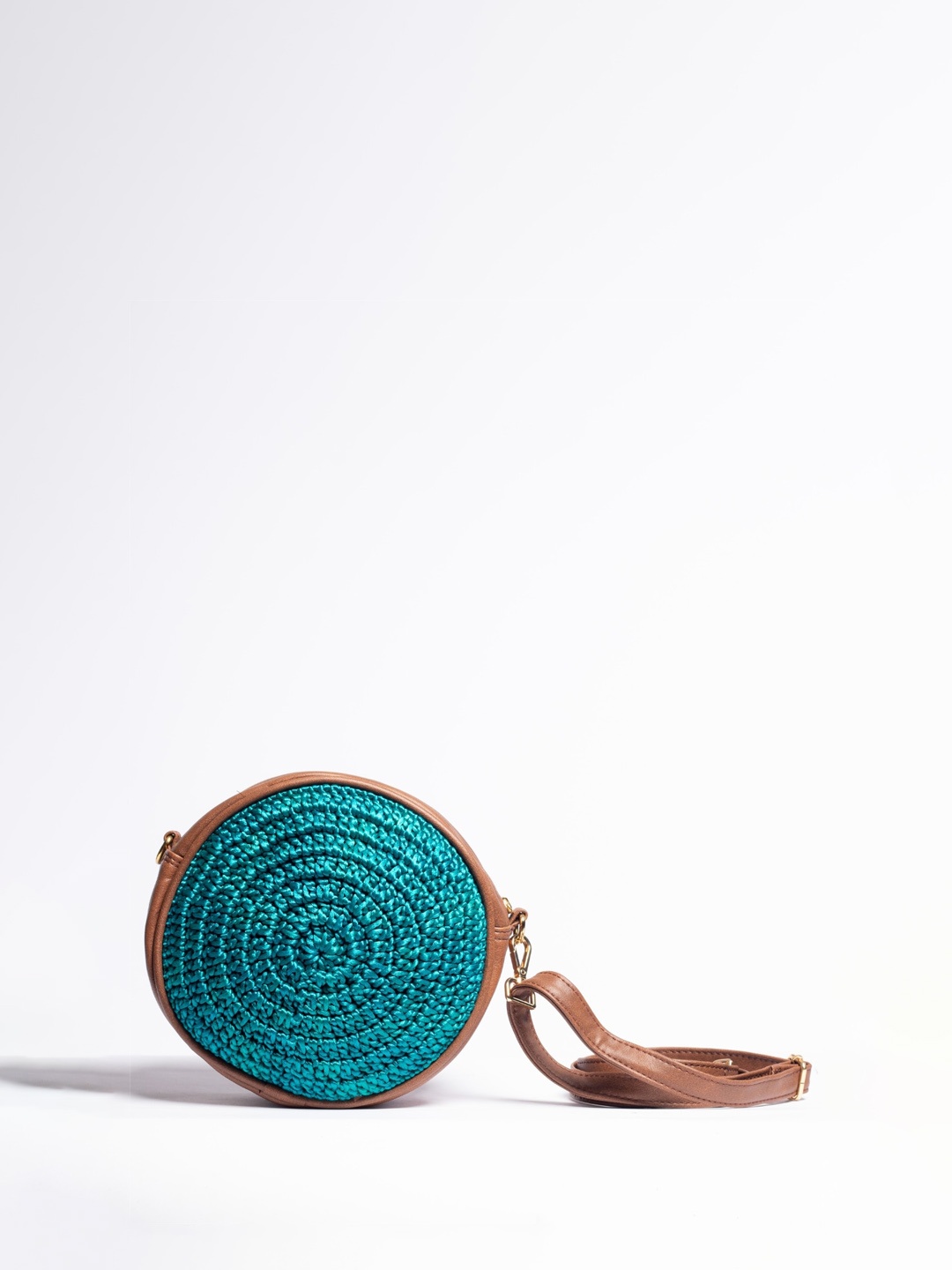 WABASTA Textured Structured Sling Bag, Green