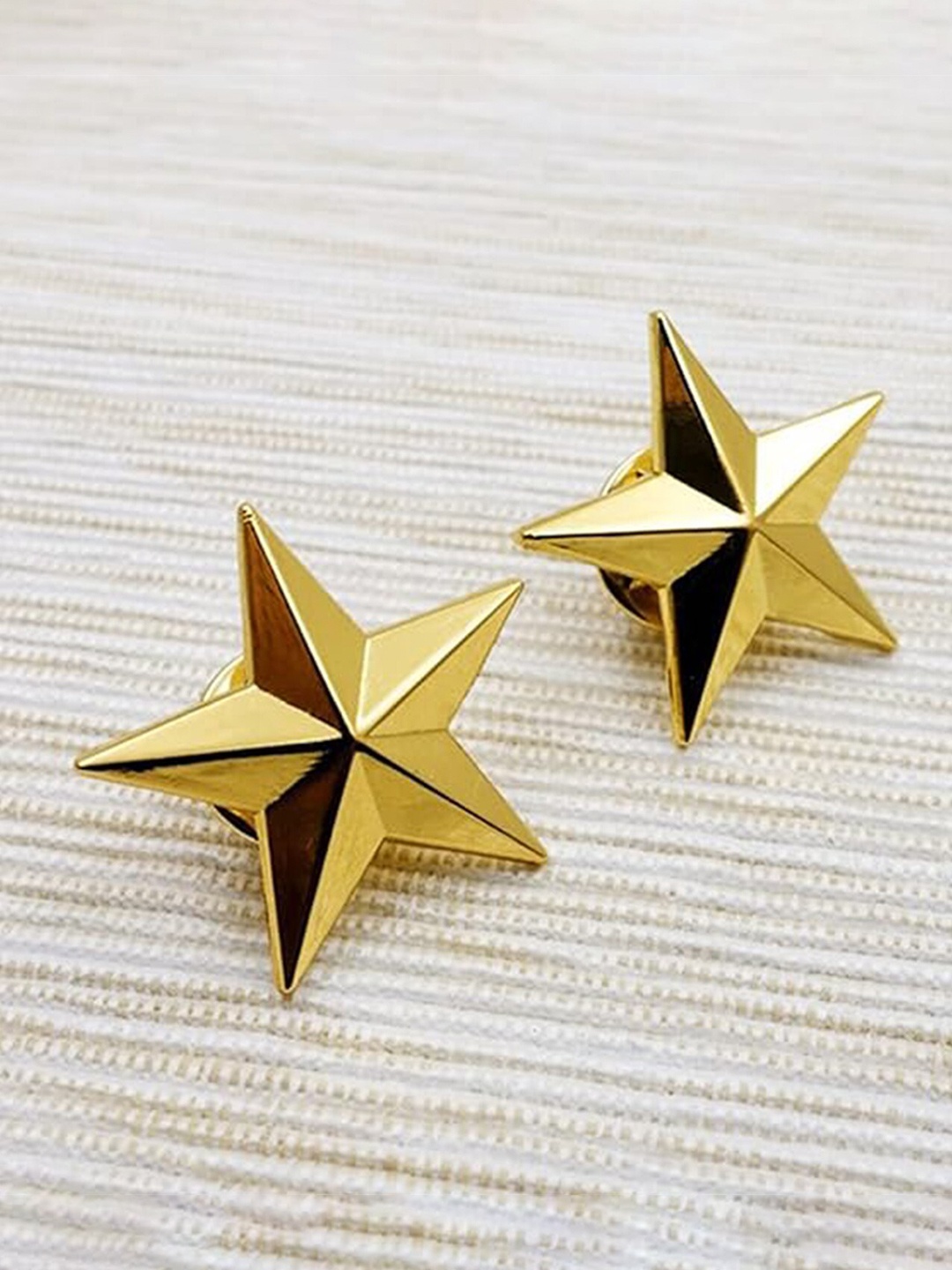 

Mahi Unisex Pack of 2 Shining Star Broochs, Gold