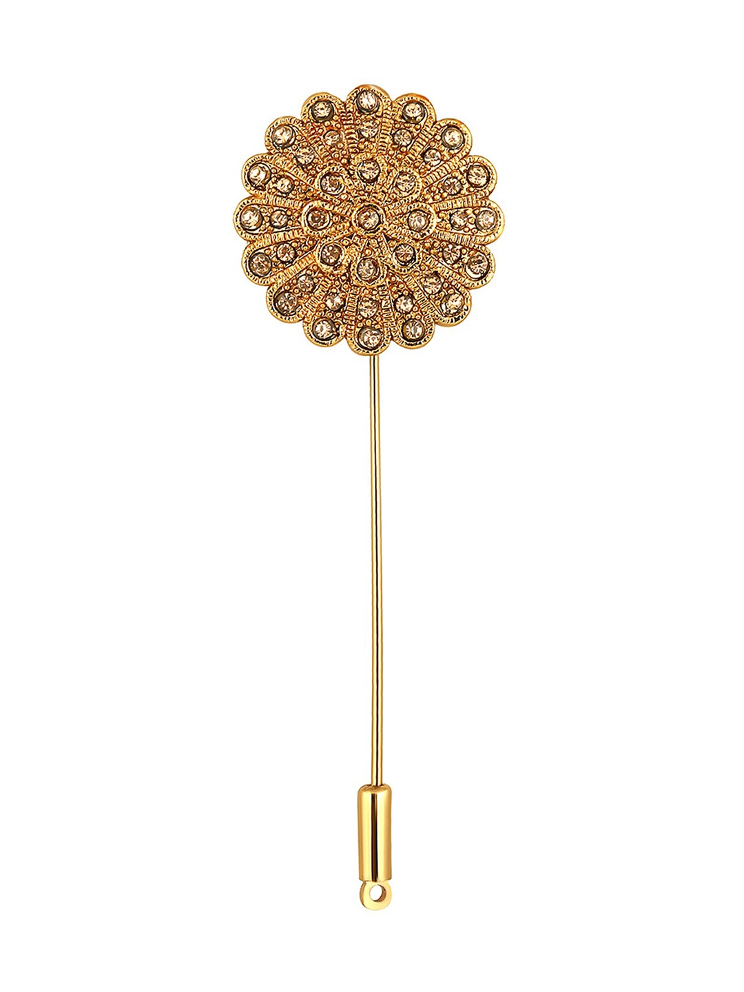 

Mahi Men Floral Shape Brooch, Gold