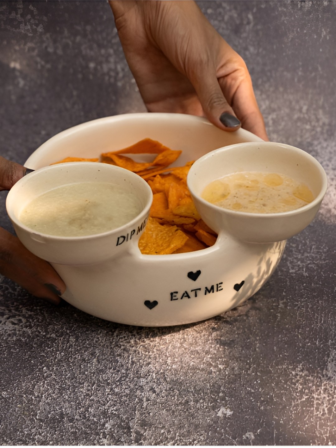 

ArteCasa White Ceramic Dip Platter