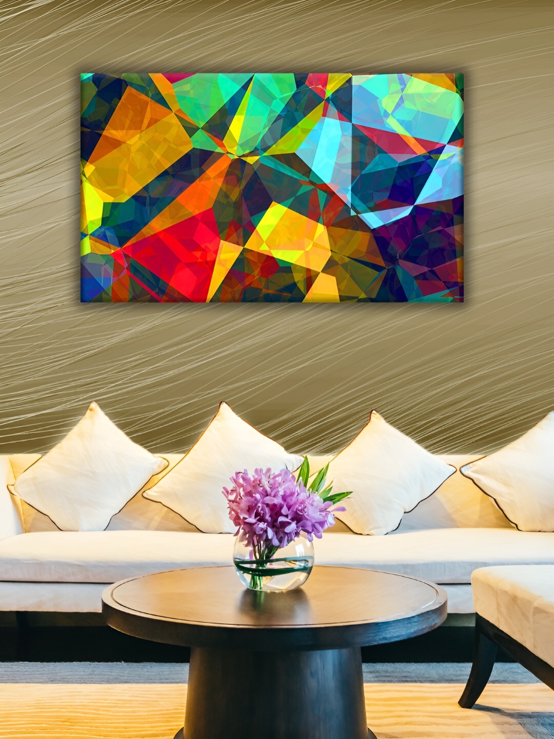 

WALLMAX Yellow & Red Abstract Canvas Wall Art