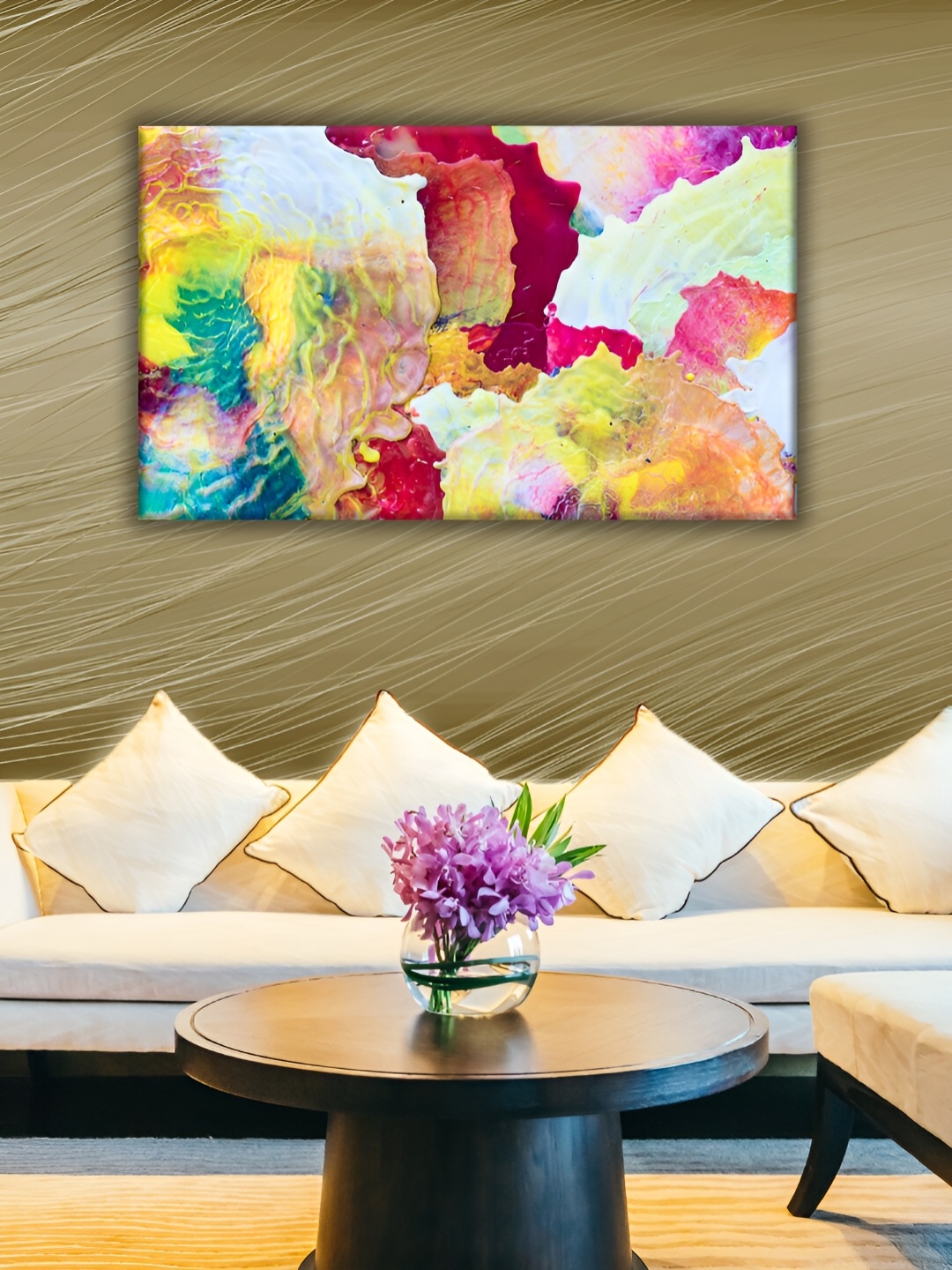 

WALLMAX Yellow & Red Abstract Canvas Wall Art