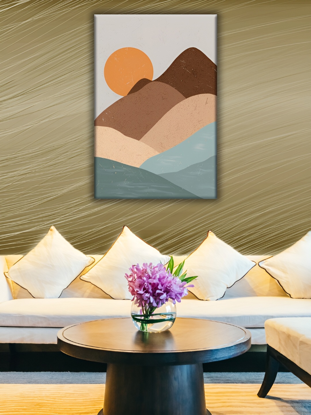 

WALLMAX Brown & Grey Abstract Canvas Wall Art