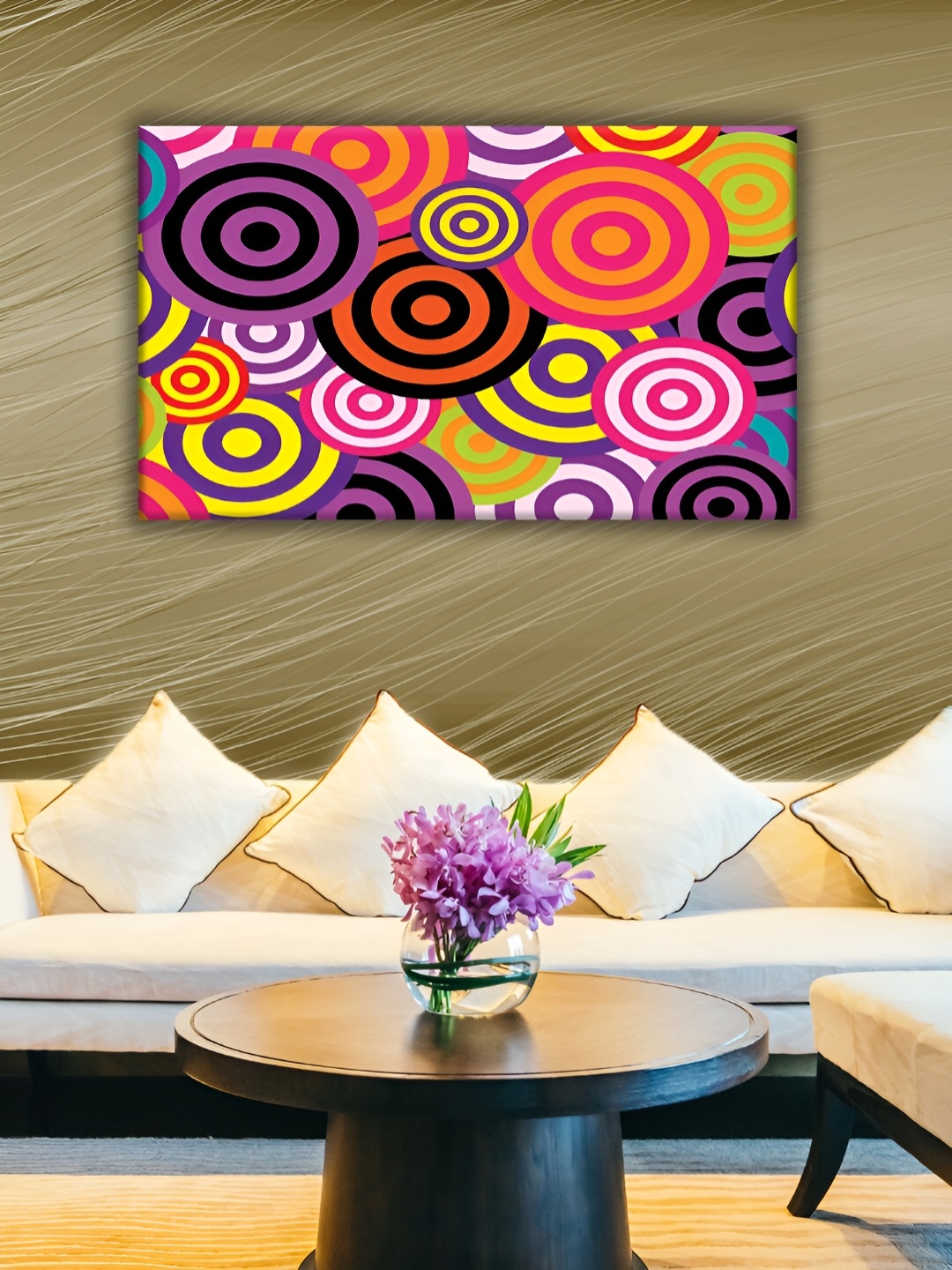 

WALLMAX Purple & Black Abstract Canvas Wall Art