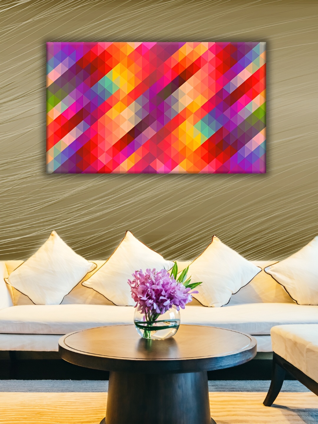 

WALLMAX Red & Yellow Abstract Canvas Wall Art