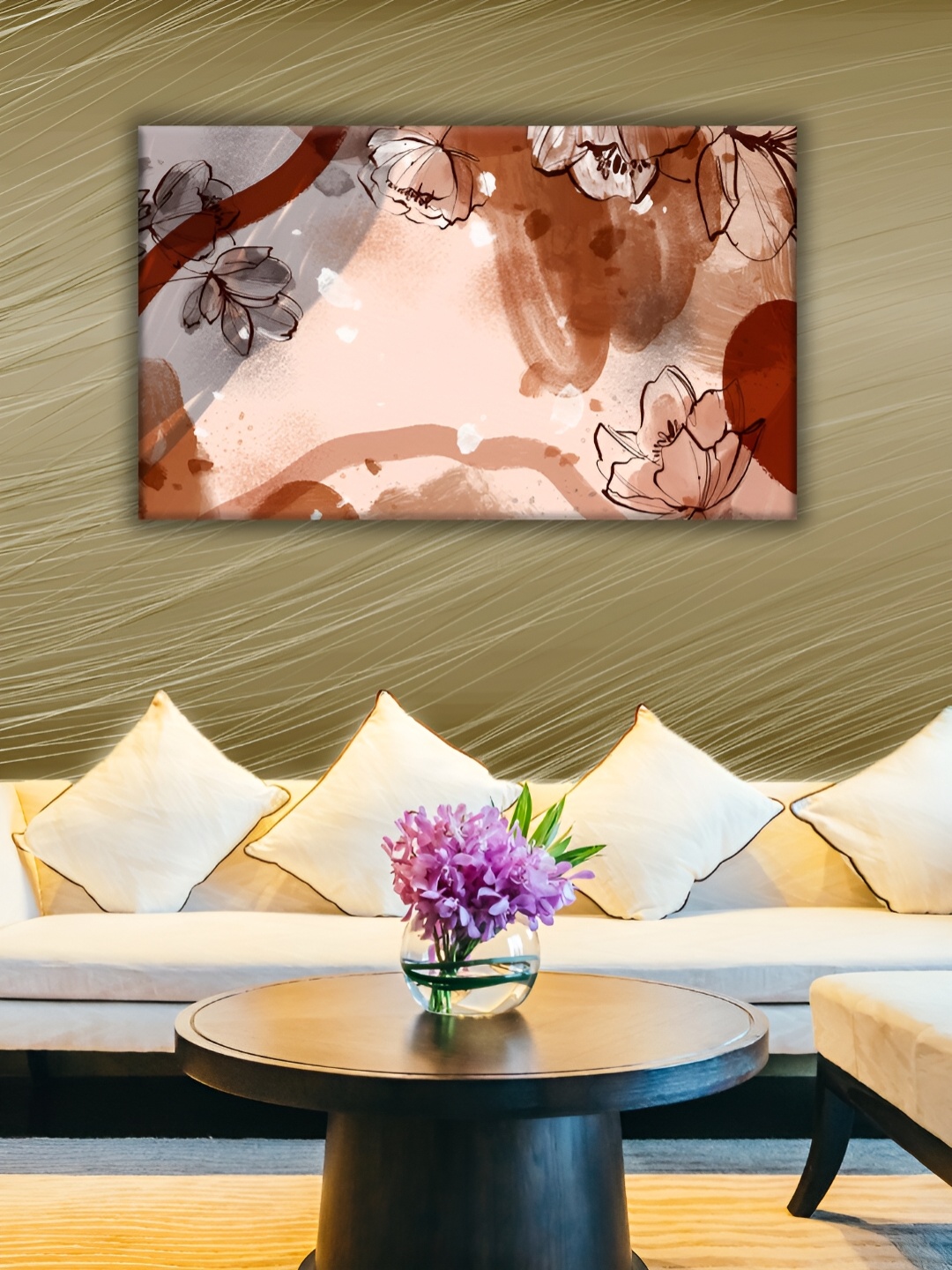 

WALLMAX Brown & Beige Abstract Canvas Wall Art