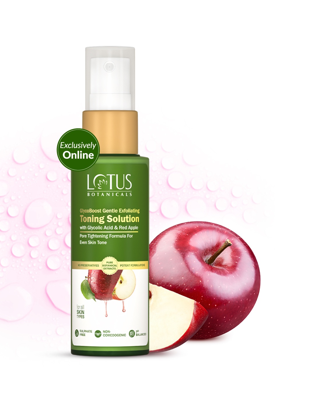 

Lotus Botanicals GlycoBoost Gentle Exfoliating Toning Solution with Glycolic Acid - 50ml, Green