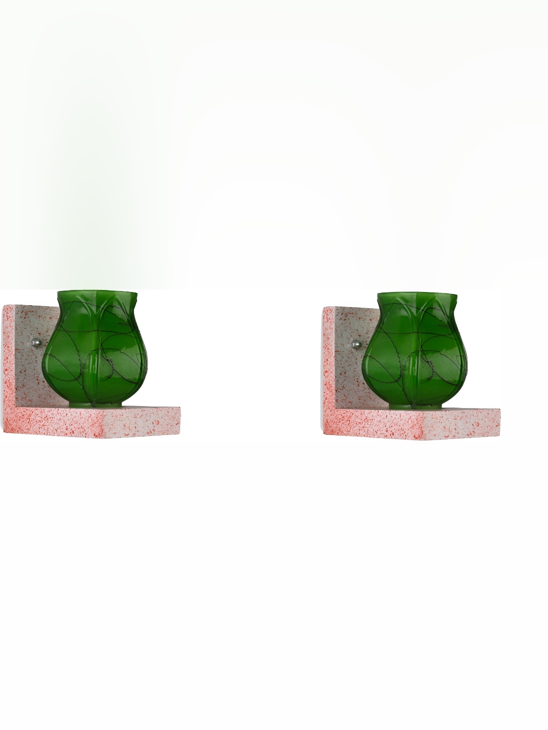 

1ST TIME Green & Black 2 Pcs Glass Contemporary Wall Lamp