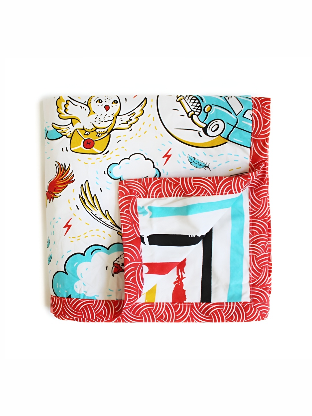 

Silverlinen Kids Red Harry Potter AC Room 110 GSM Pure Cotton Reversible Single Blanket