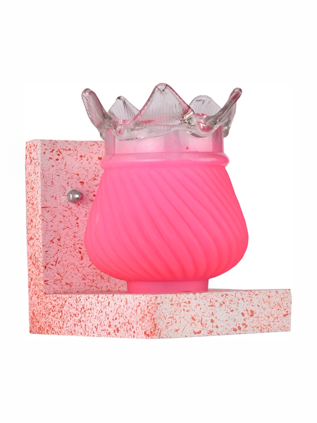 

1ST TIME Pink & White Printed Glass Contemporary Wall Lamp