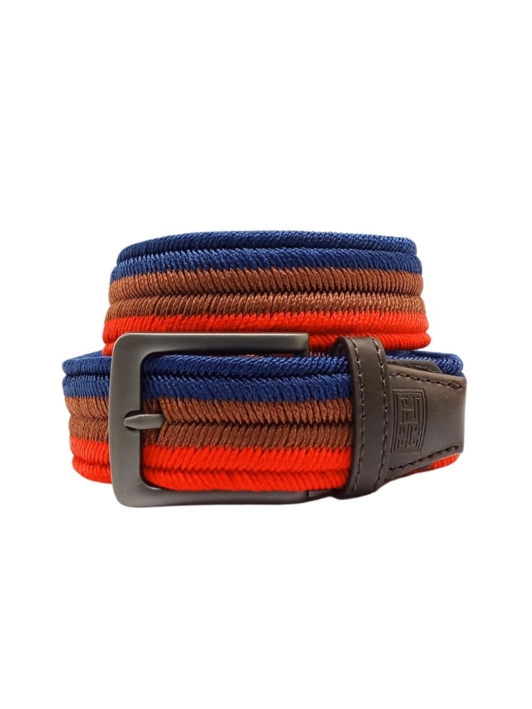 

The Tie Hub Men Braided Stretchable Casual Elasticated Belt, Blue