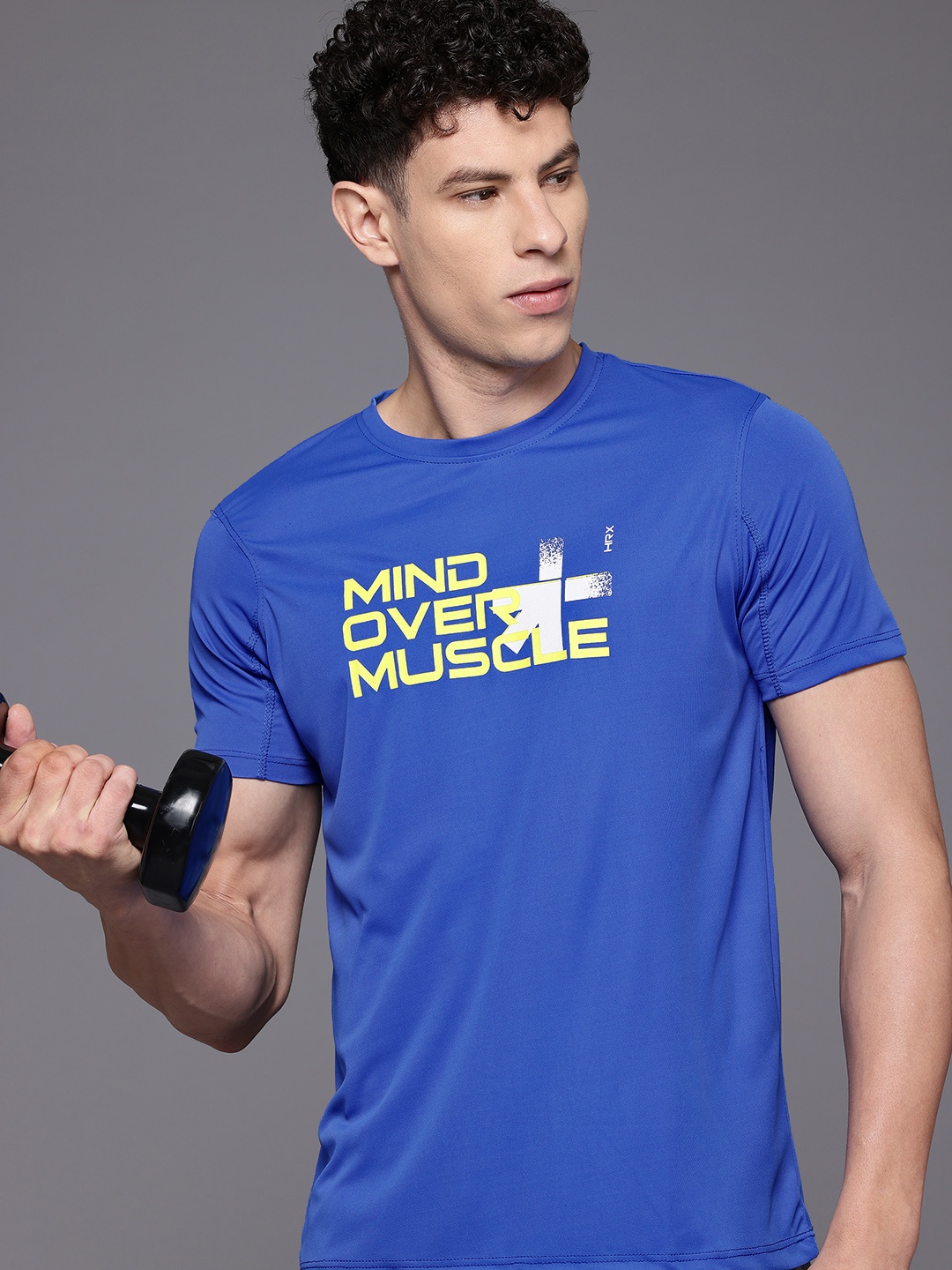 

HRX by Hrithik Roshan Sports Printed Training T-shirt, Blue