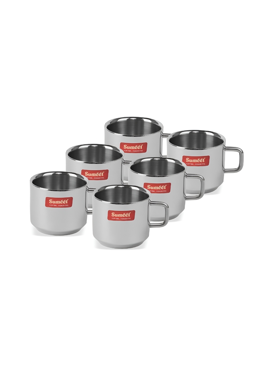 

Sumeet 6 Pcs Stainless Steel Cups Set
