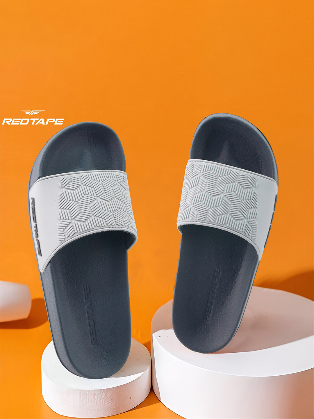 

Red Tape Men Textured Sliders, Grey