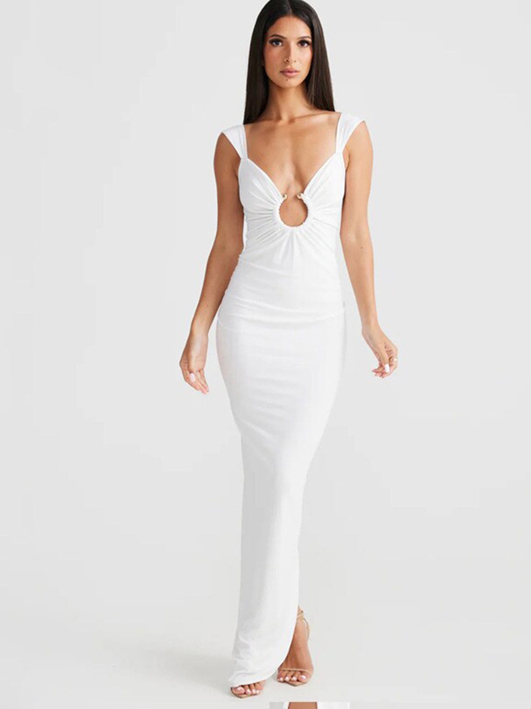 

StyleCast x Revolte Cut-Outs Bodycon Maxi Dress, White