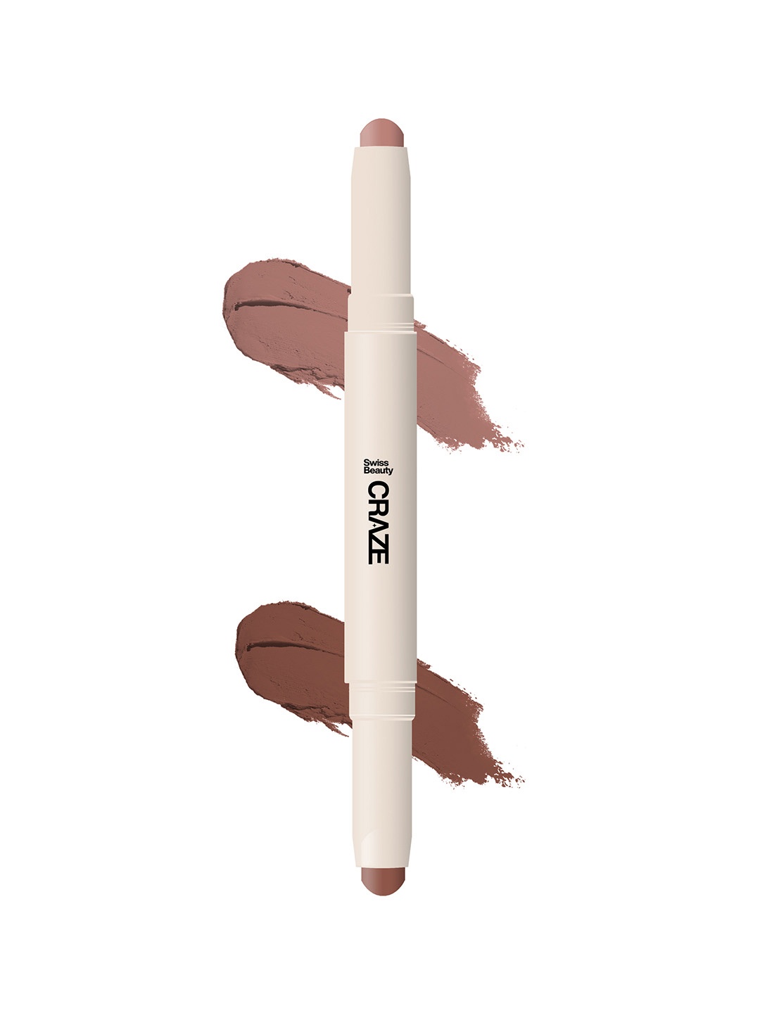 

SWISS BEAUTY Craze Duo Satin Matte Finish Non-Transfer Lip Colour - Choco Spice, Brown