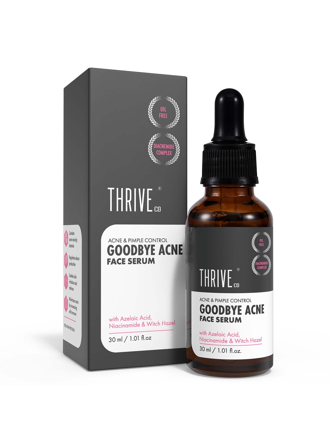 

Thriveco Goodbye Acne Face Serum With Niacinamide - 30ml, Transparent