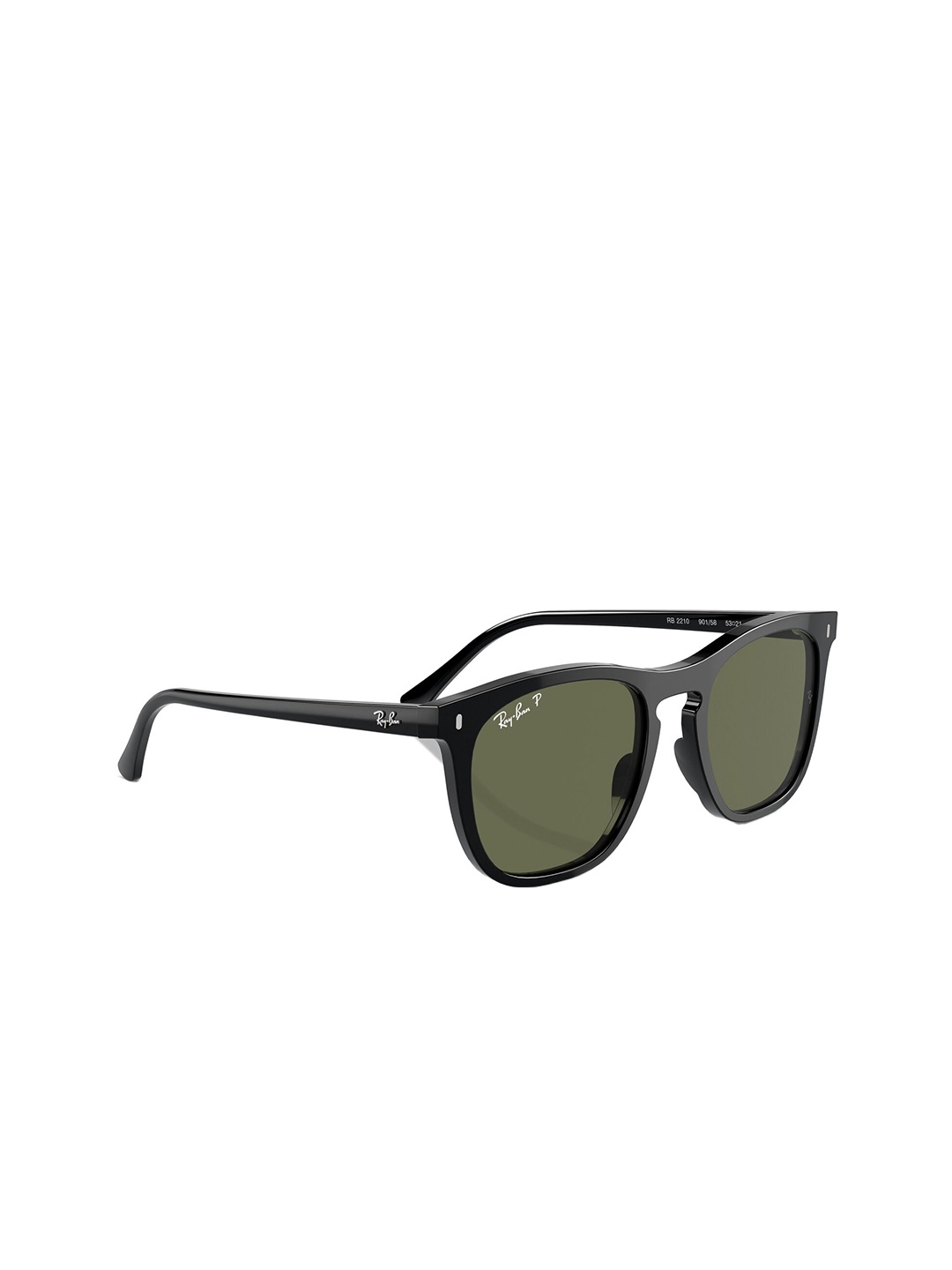 

Ray-Ban Unisex Polarized Green Lens Square Sunglasses - 0RB2210901/5853