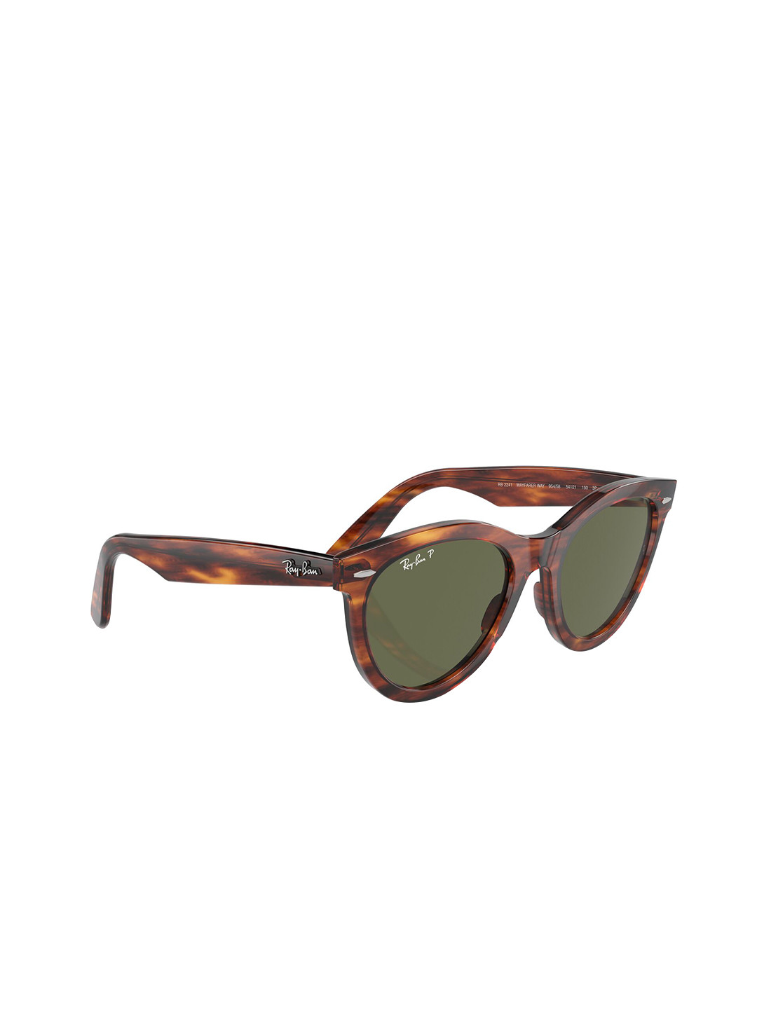 

Ray-Ban Unisex Polarized Green Lens Oval Sunglasses - 0RB2241954/5851