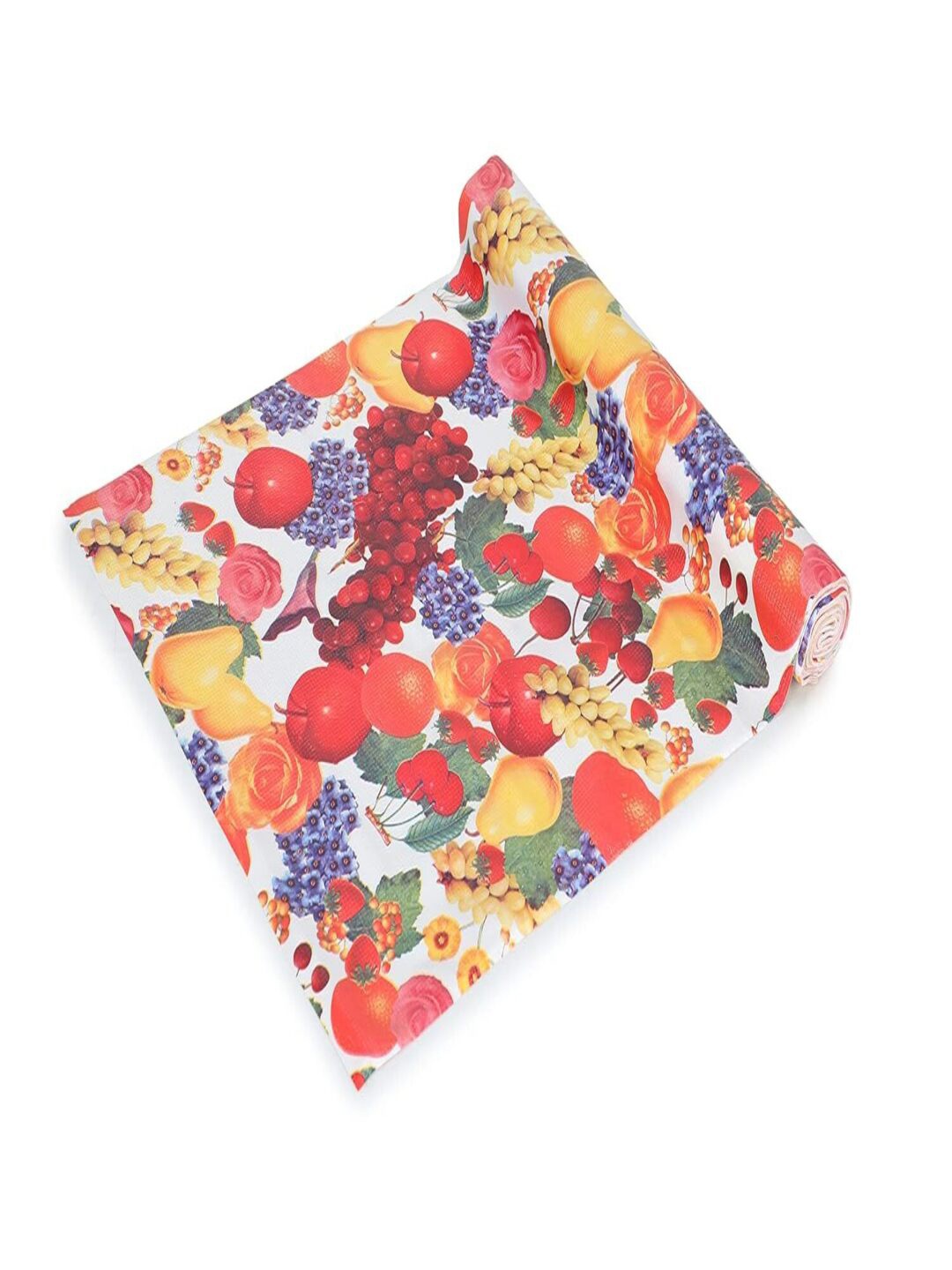

CASA-NEST White & Orange Printed Water Resistant Fashion Shelf Liner Organiser