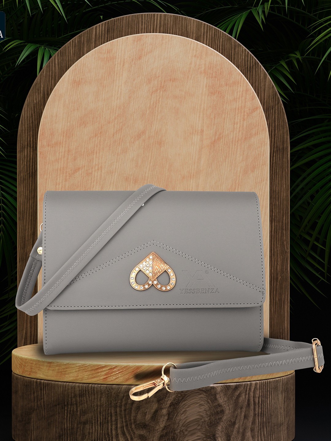

YESSBENZA Miniature Sling Bag, Grey