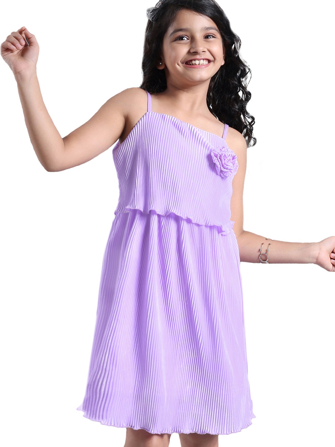 

Hola Bonita Girls Fit & Flare Dress, Lavender