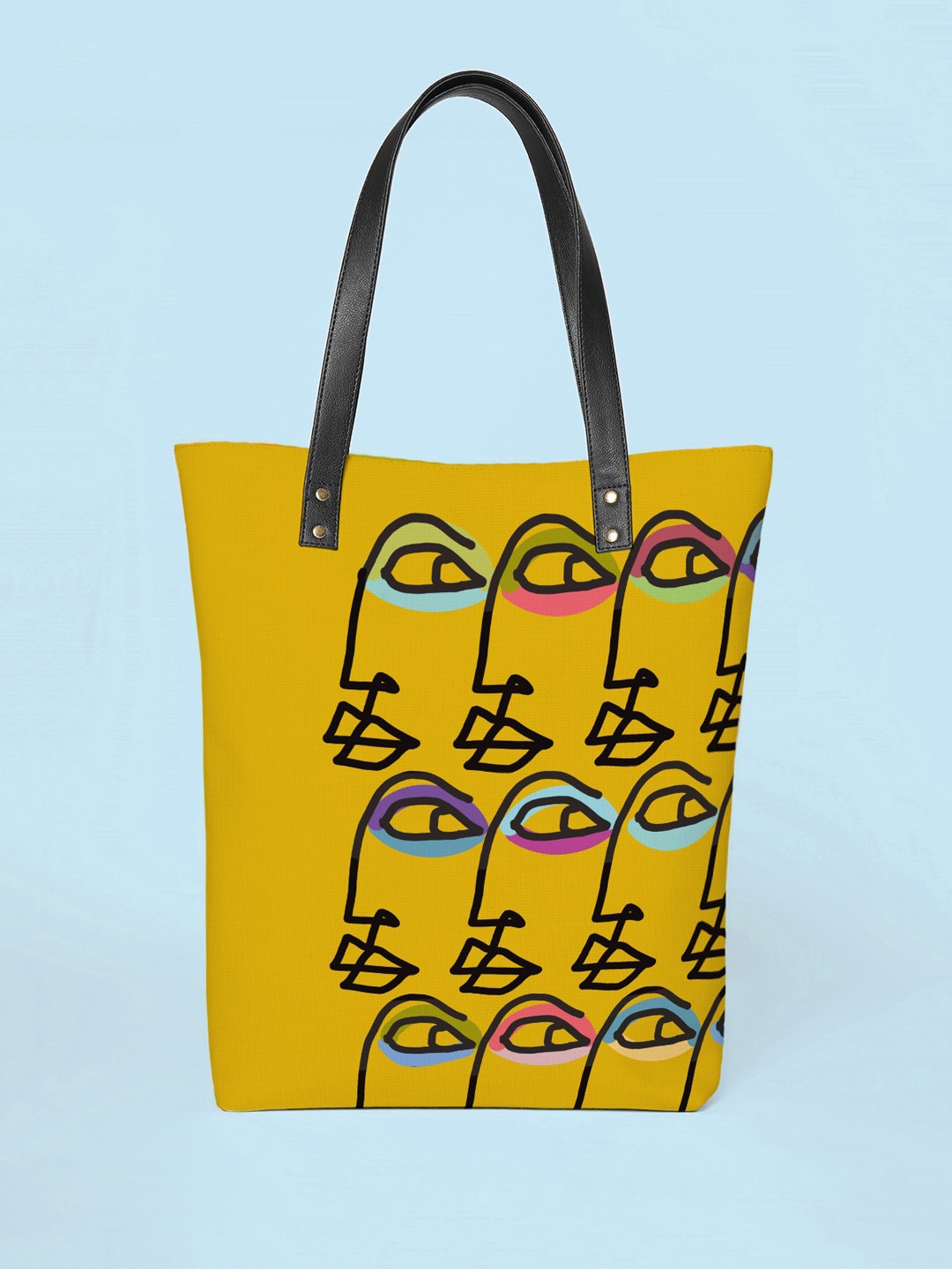 

Kalankit Graphic Printed Shopper Tote Bag, Yellow