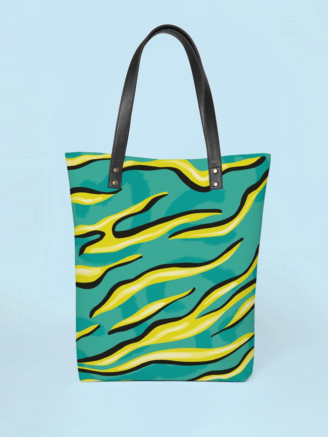 

Kalankit Abstract Printed Shopper Tote Bag Up to 16 inch, Green
