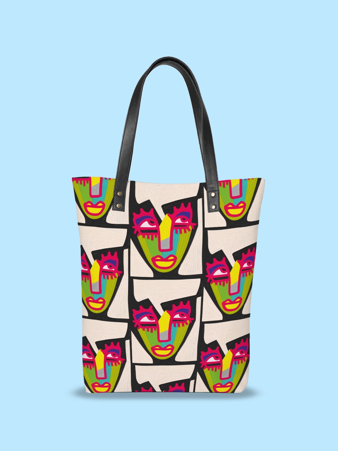 

Kalankit Graphic Printed Shopper Tote Bag, Beige