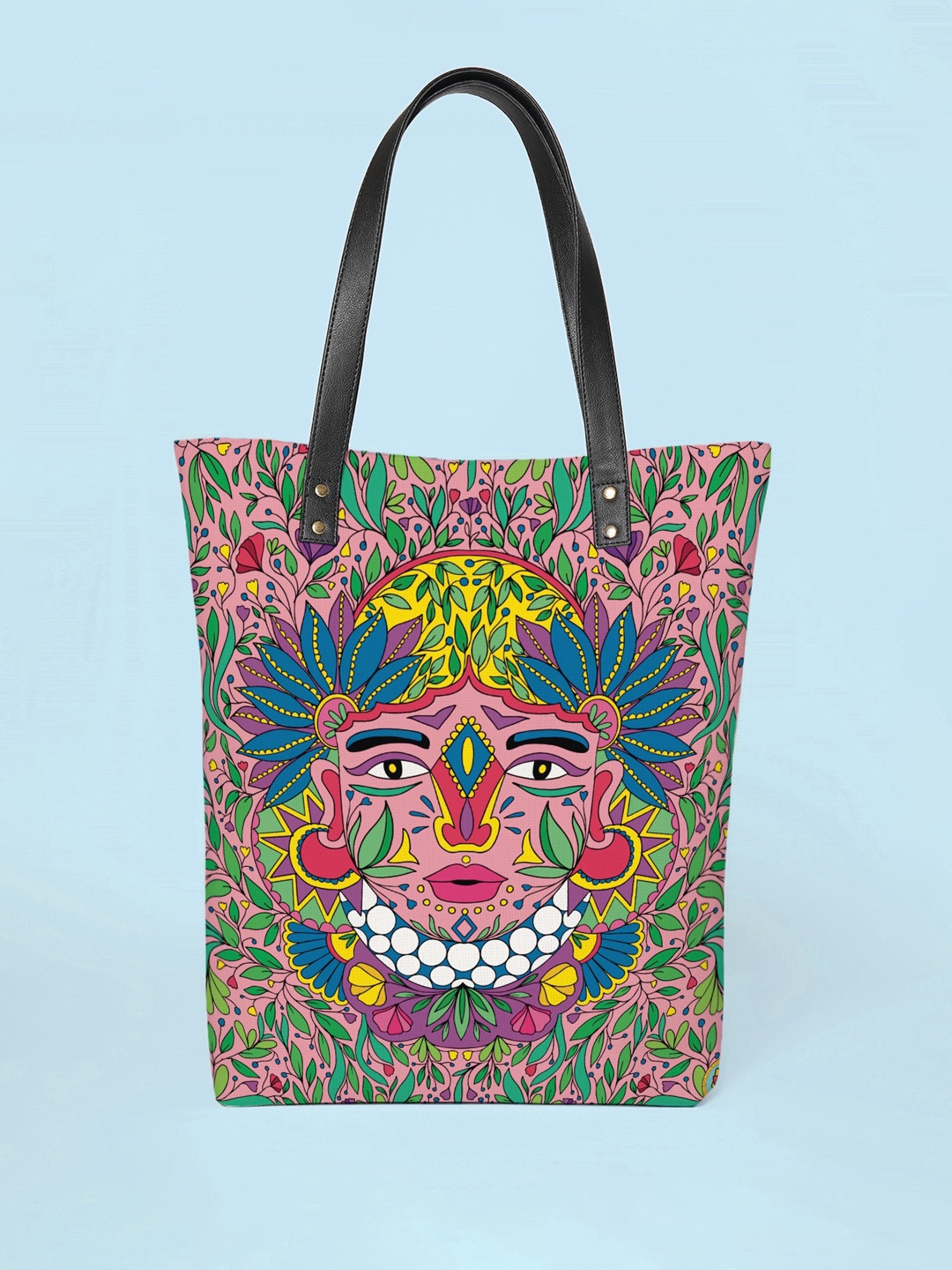 

Kalankit Floral Embellished Leather Shopper Tote Bag, Pink