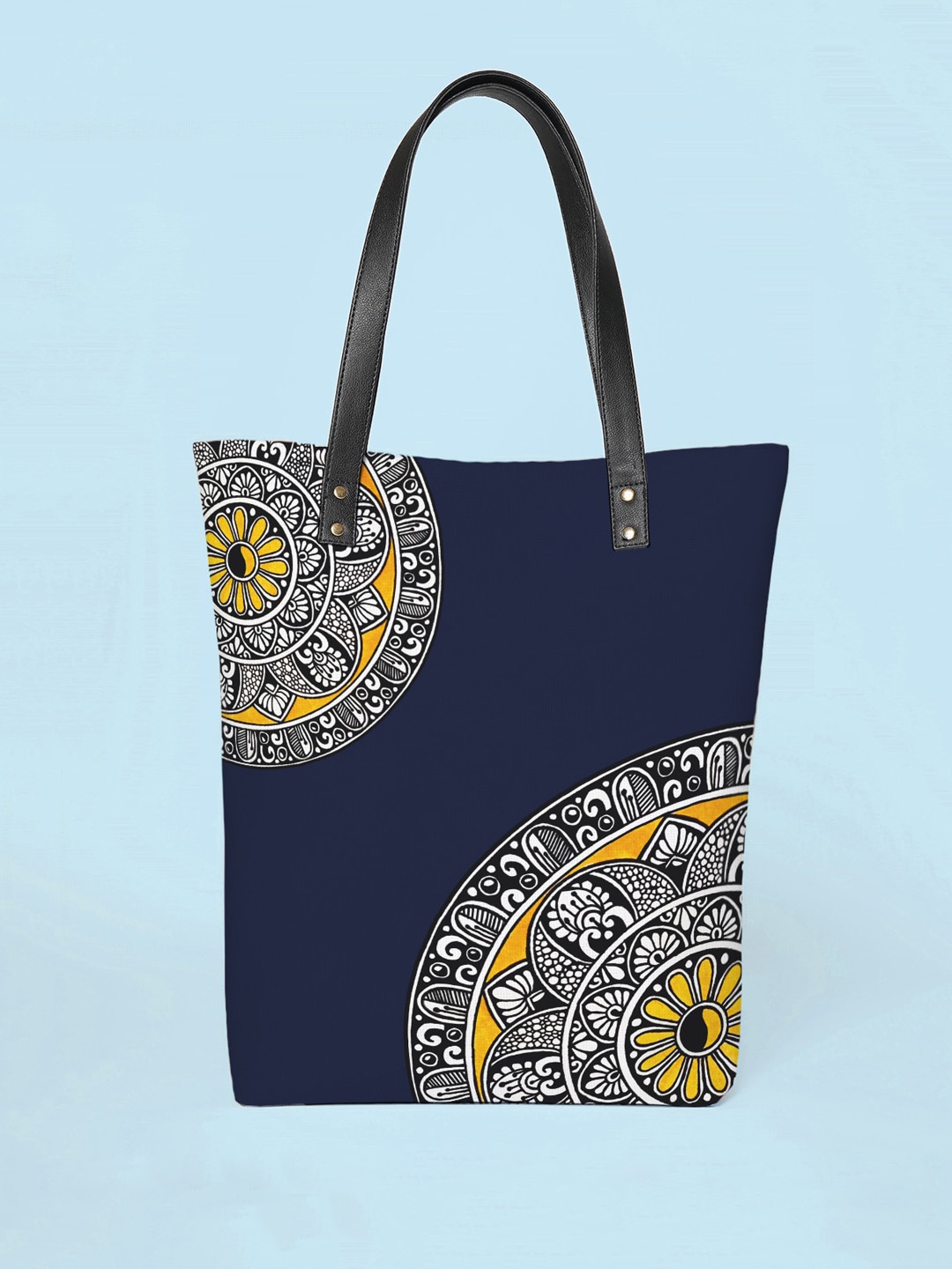 

Kalankit Ethnic Motifs Printed Shopper Tote Bag, Blue