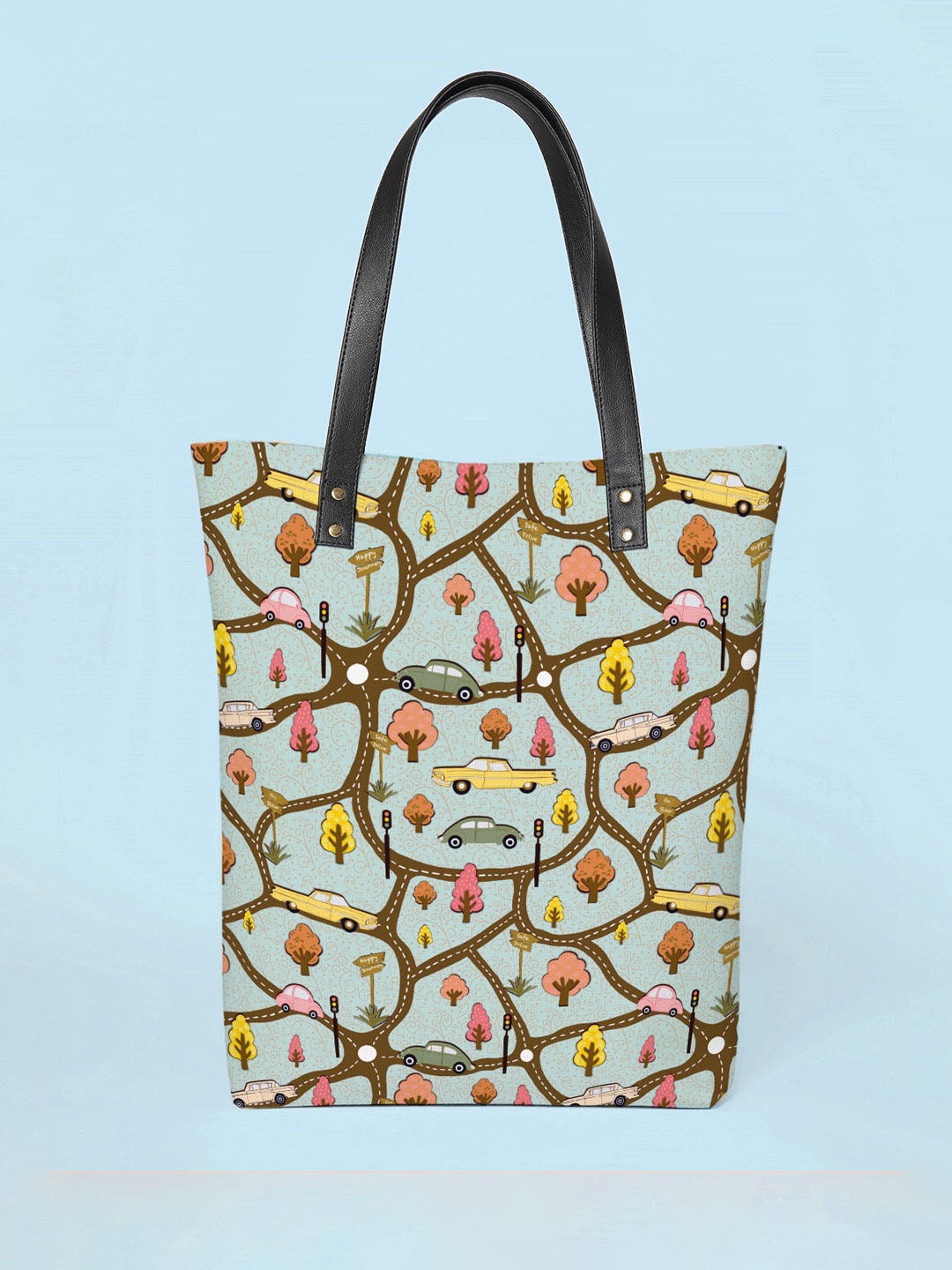 Kalankit Printed Shopper Tote Bag, Green