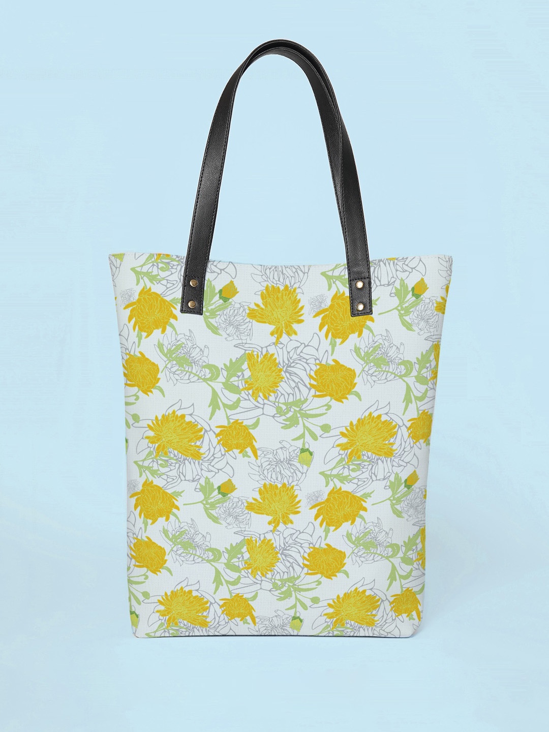 

Kalankit Floral Printed Oversized Shopper Tote Bag, Yellow