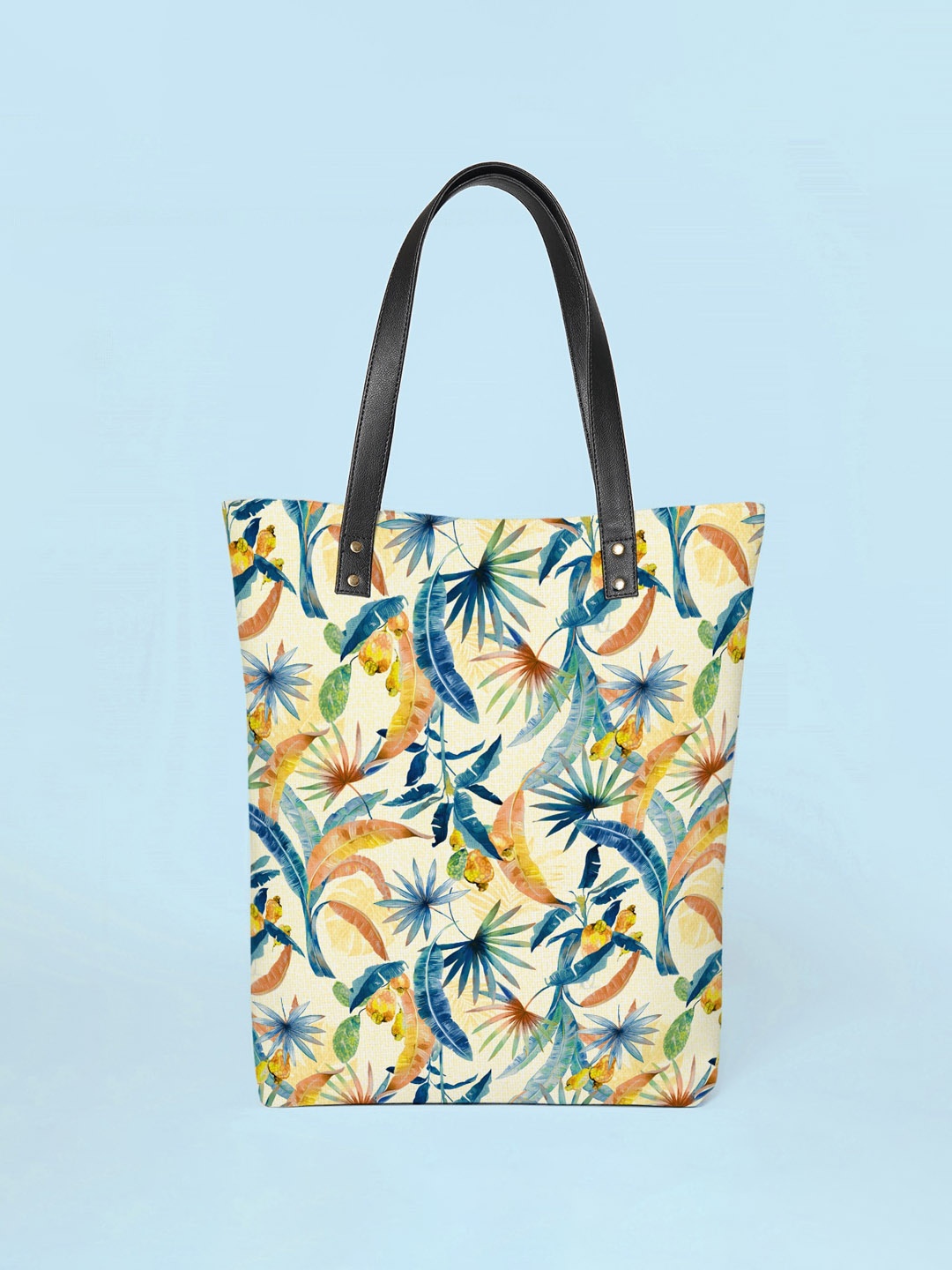 

Kalankit Floral Printed Shopper Tote Bag, Yellow
