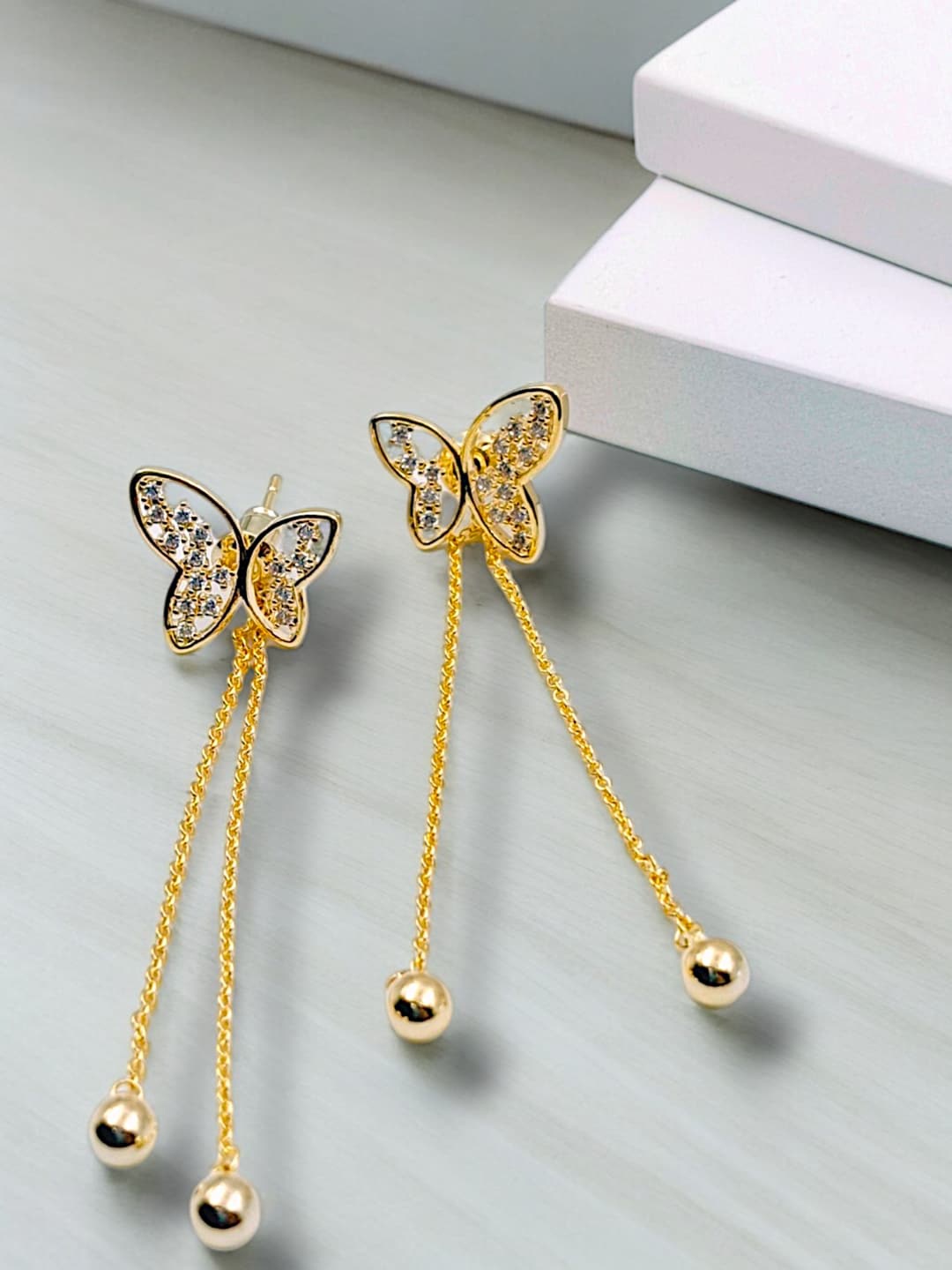 

Manikya Gold-Plated CZ Anti Tarnish Half Hoop Earrings