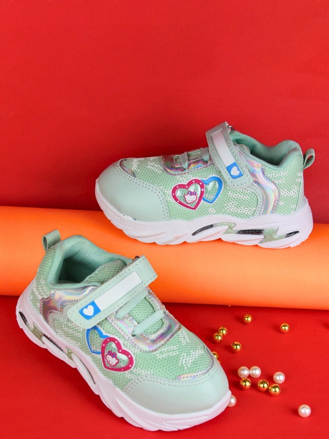 

BAESD Girls Printed Lightweight Sneakers, Green