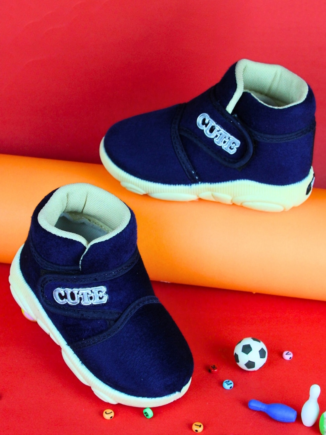 

BAESD Kids Round Toe Lightweight Suede Slip-On Sneakers, Blue