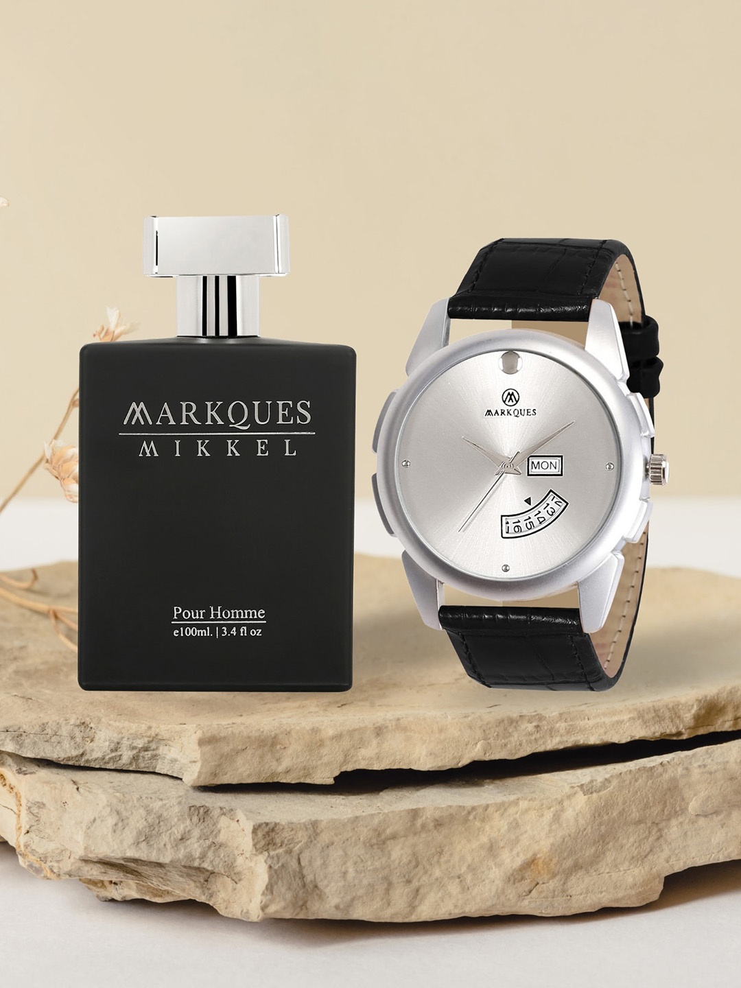

MARKQUES Men Mikkel Luxury Pour Homme Eau De Parfum With Watch - 100ml, Black