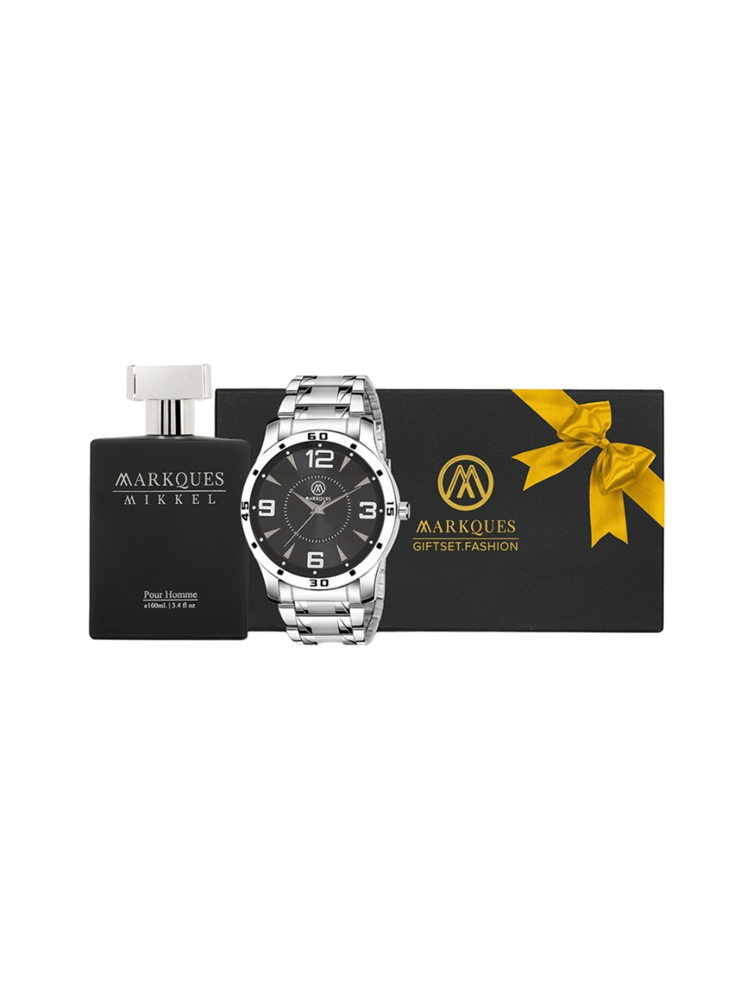 

MARKQUES Men Mikkel Luxury Pour Homme Eau De Parfum With Watch - 100ml, Black