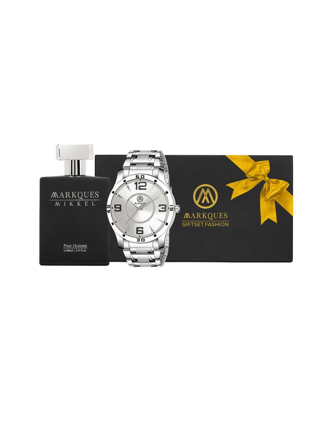 

MARKQUES Men Mikkel Luxury Pour Homme Eau De Parfum With Watch - 100ml, Black