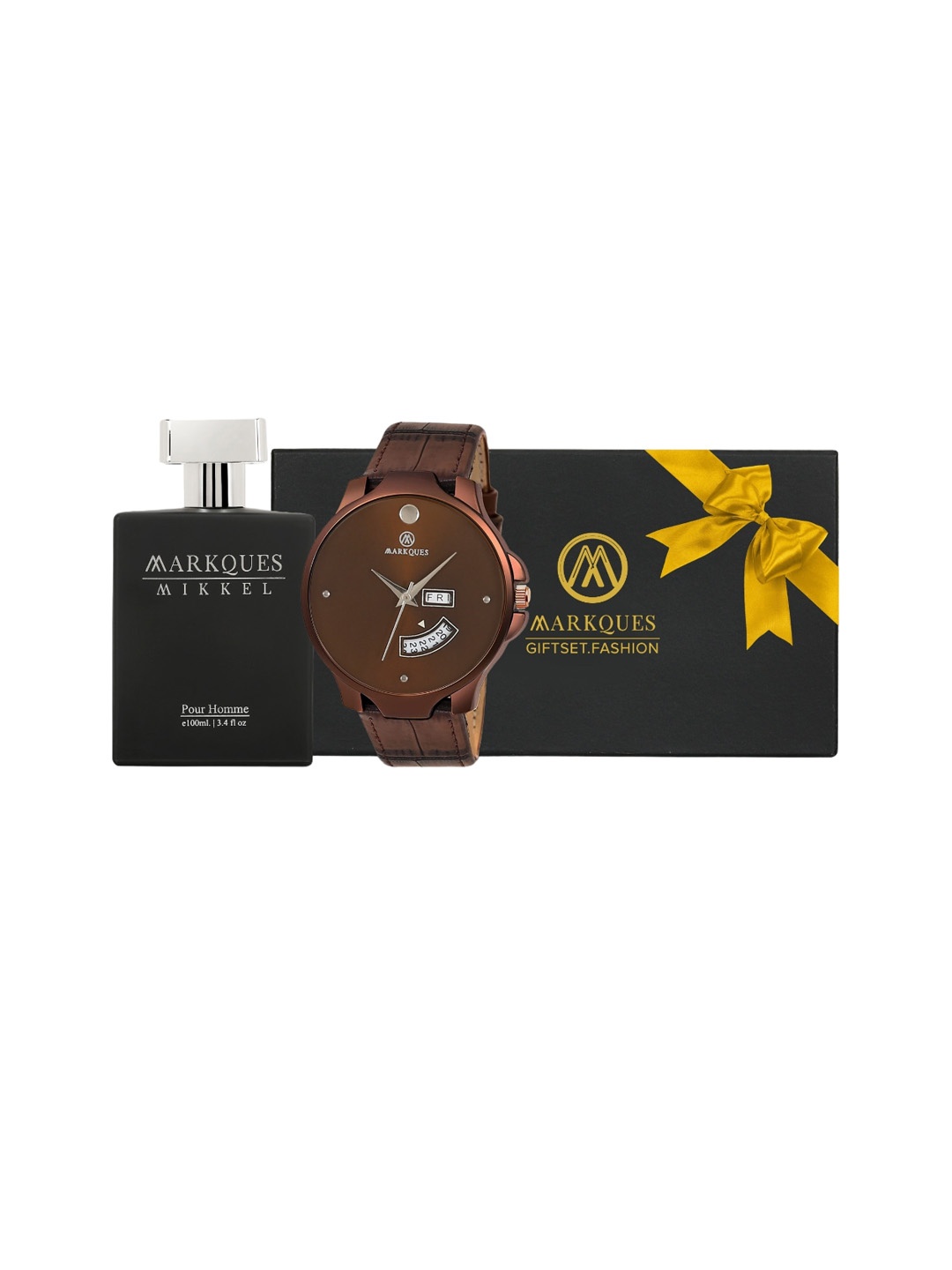 

MARKQUES Men Mikkel Luxury Pour Homme Eau De Parfum With Watch - 100ml, Black