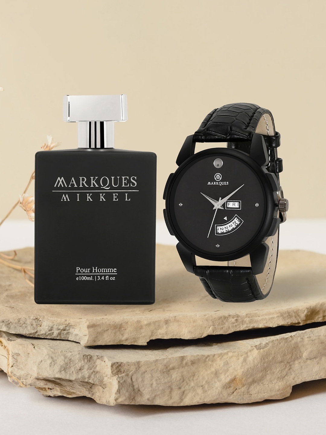 

MARKQUES Men Mikkel Luxury Pour Homme Eau De Parfum With Watch - 100ml, Black