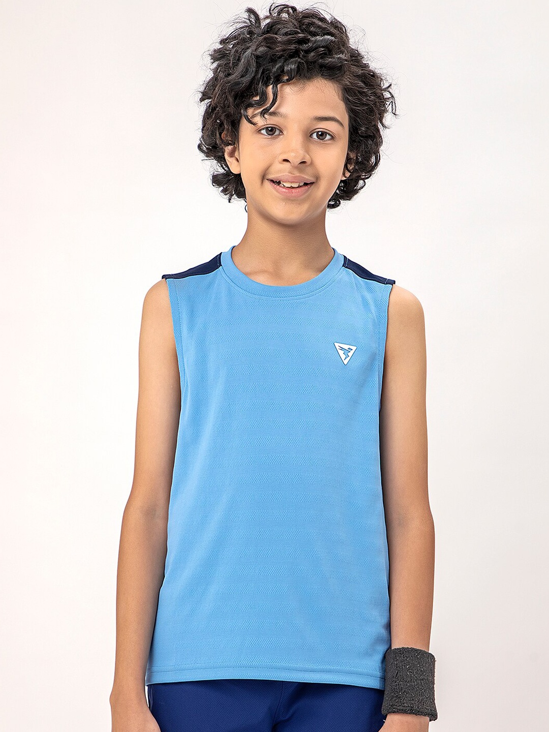 

Technosport Boys Colourblocked Sleeveless Training Innerwear Vest, Blue