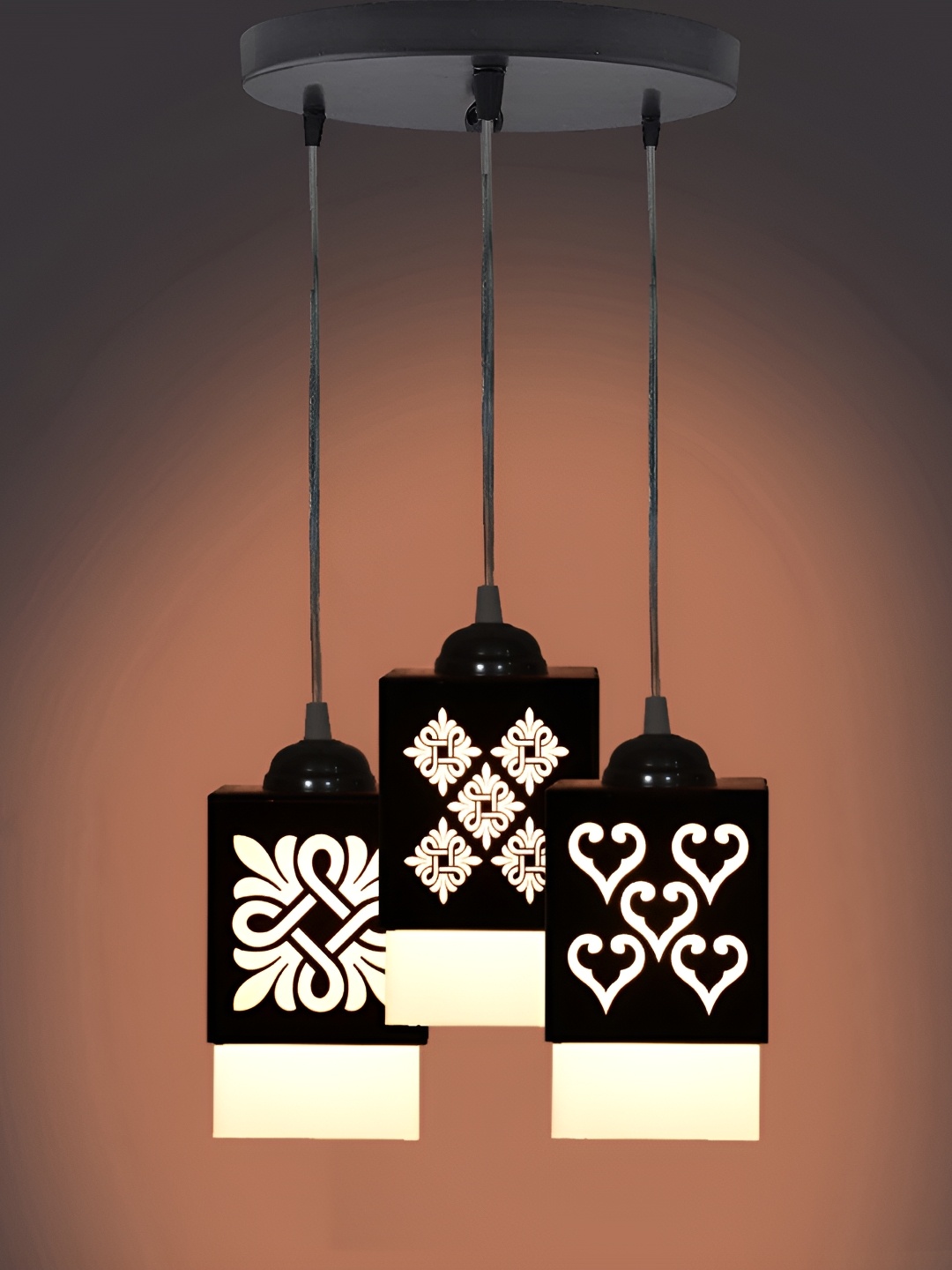 

1ST TIME Black & White Textured Ceiling Lamp