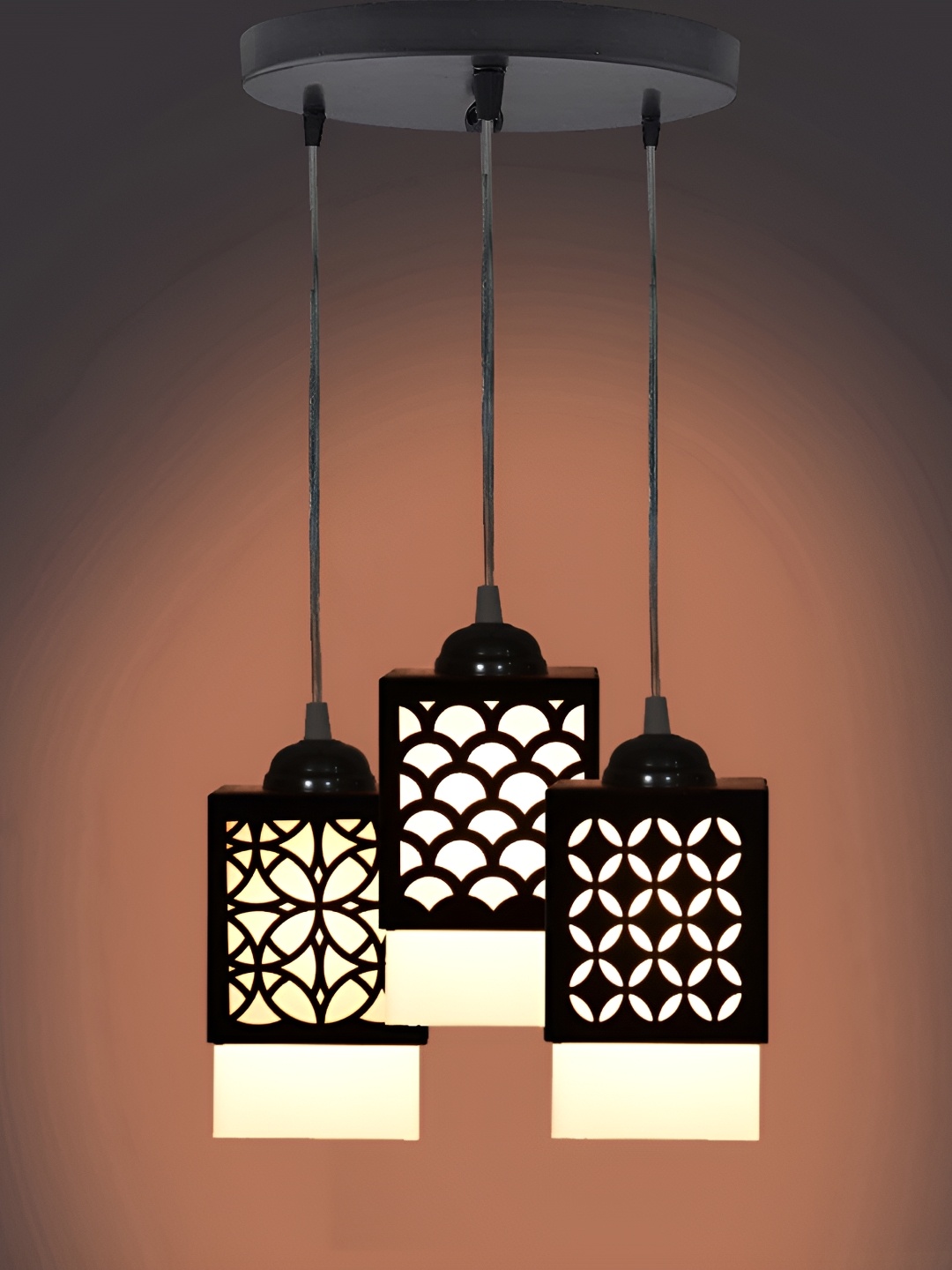 

1ST TIME Black & White Textured Contemporary Ceiling Lamp