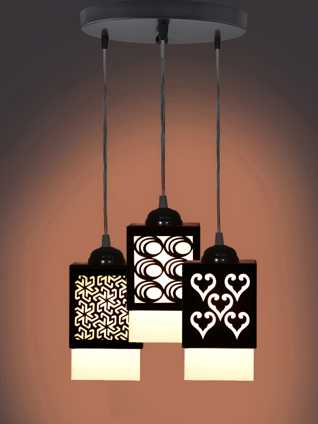 

1ST TIME Black & White Textured Ceiling Lamp