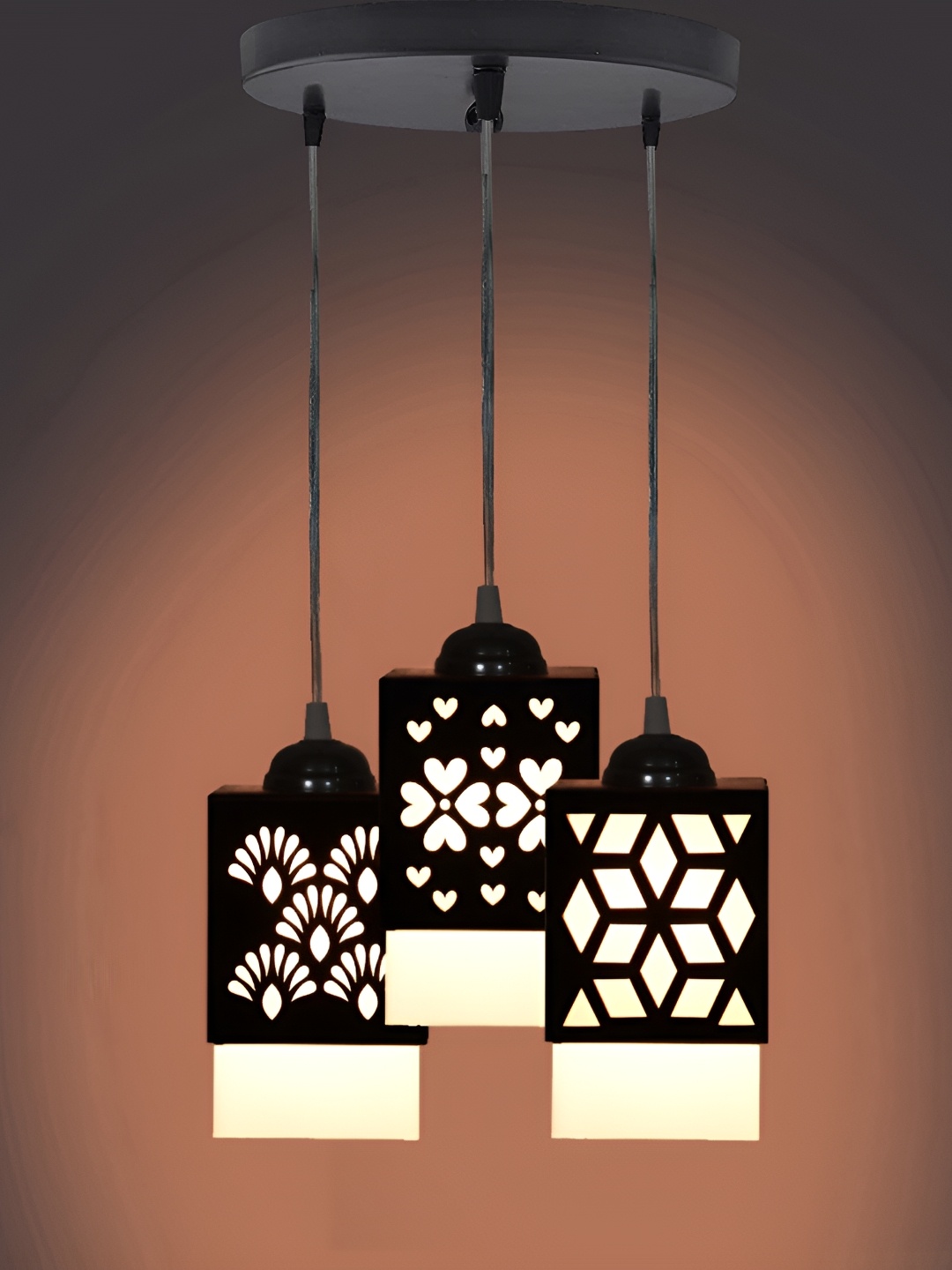 

1ST TIME Black & White Textured Contemporary Ceiling Lamp