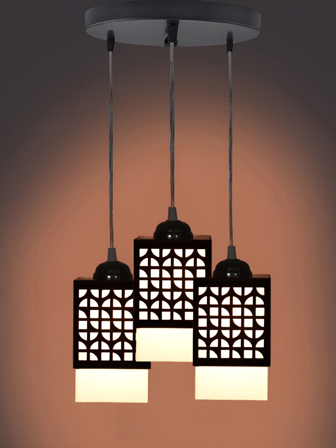 

1ST TIME Black & White Textured Ceiling Lamp