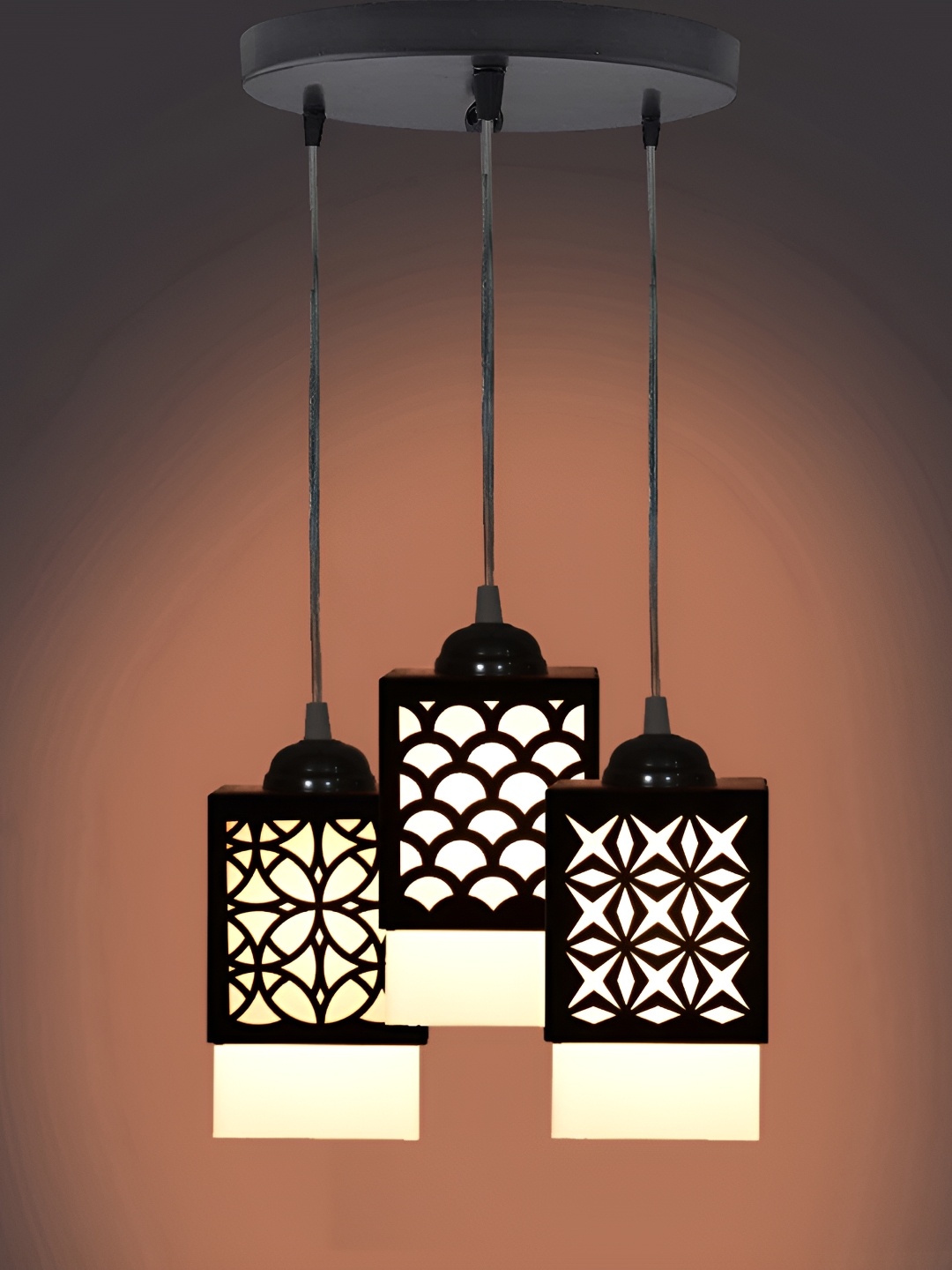 

1ST TIME Black & Grey Textured Ceiling Lamp