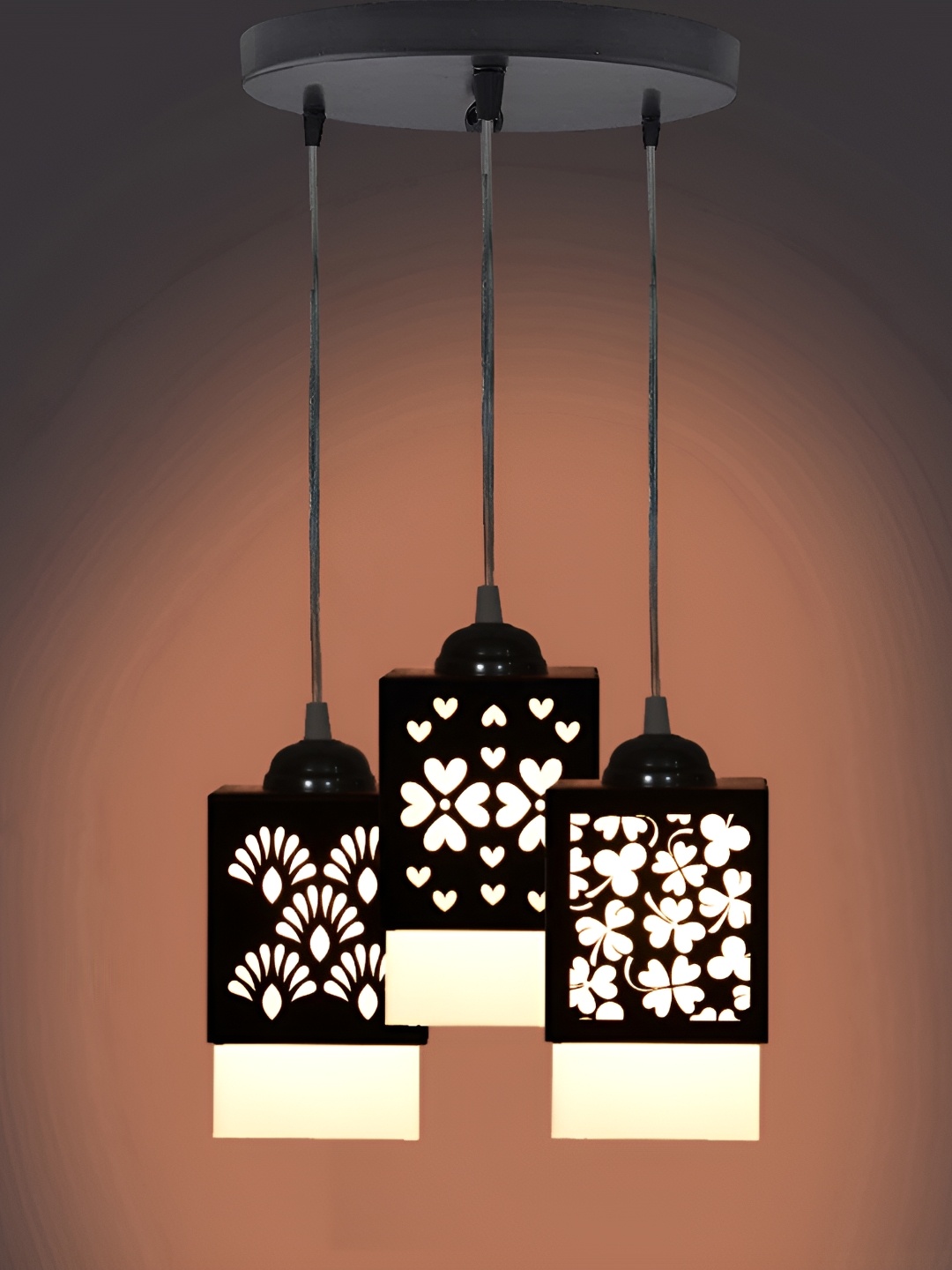 

1ST TIME Black & White Textured Ceiling Lamp